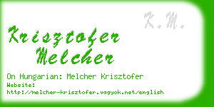 krisztofer melcher business card